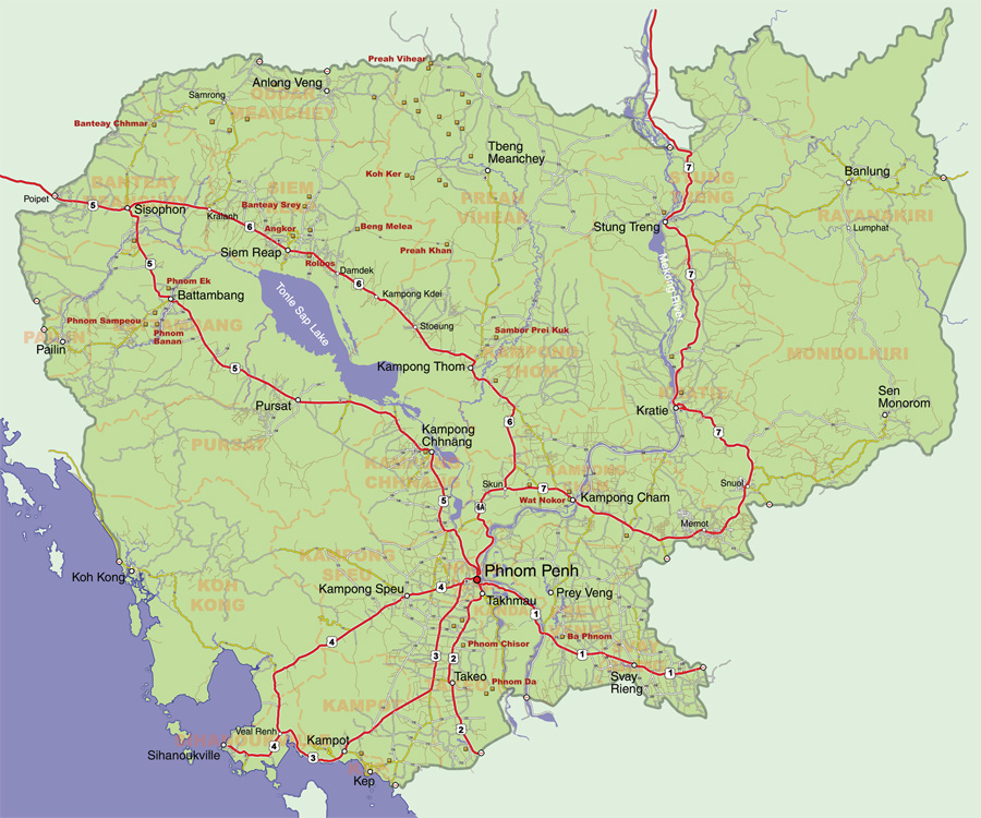 mekong river map. the Mekong River from its